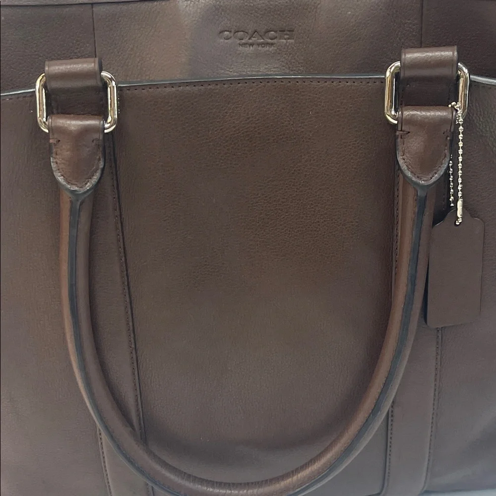 Coach Brown Leather Shoulder Tote Bag